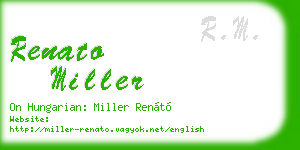 renato miller business card