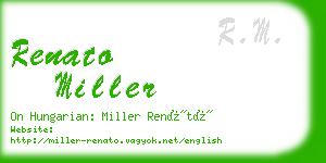 renato miller business card